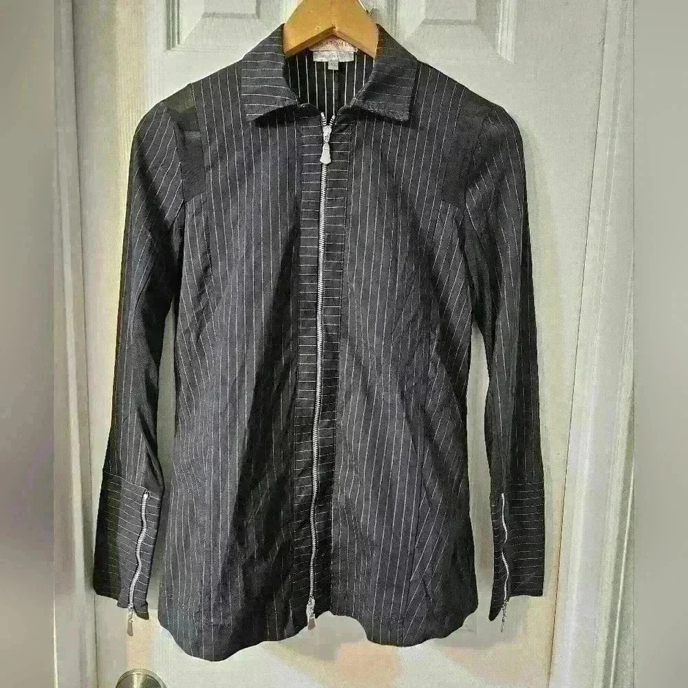 ANATOMIE STRIPED LONG SLEEVE BLOUSE